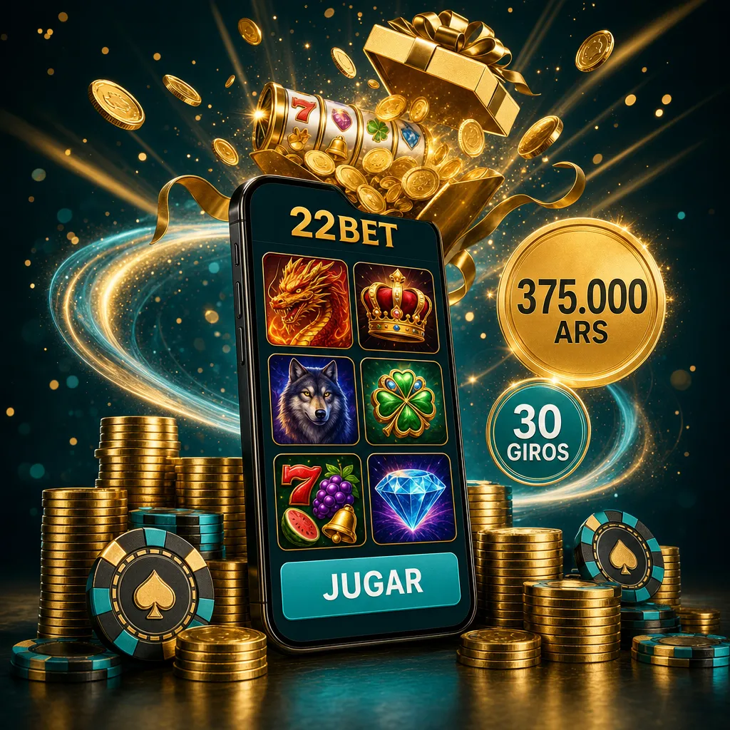 App móvil de 22Bet en la pantalla de un celular